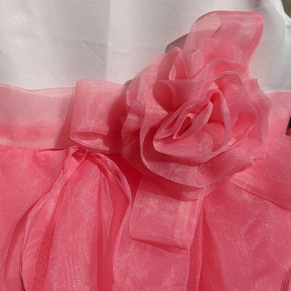 **JJs House** Watermelon Satin Knee-length Flower Girl Dress! - Picture 3 of 7